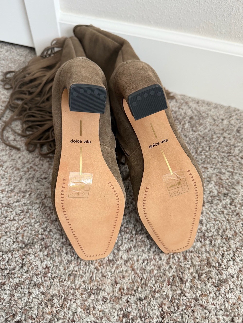 NEW Anthro Dolce Vita Giano Suede Fringe Boots Size 6.5 - Picture 12 of 12